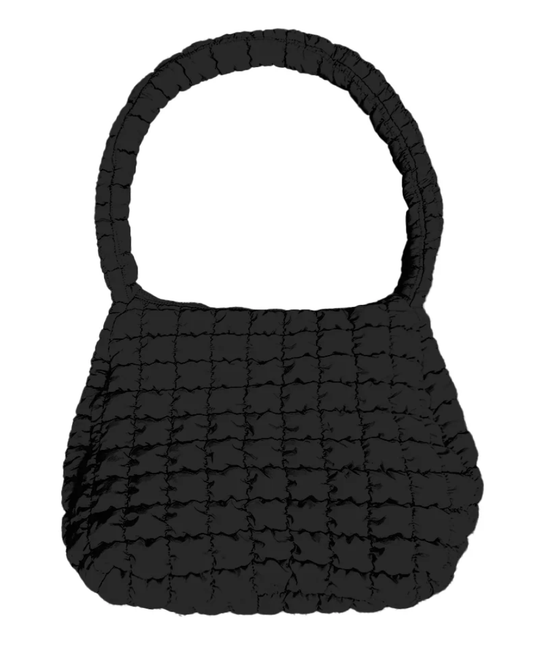 Black Puffer Tote Bag