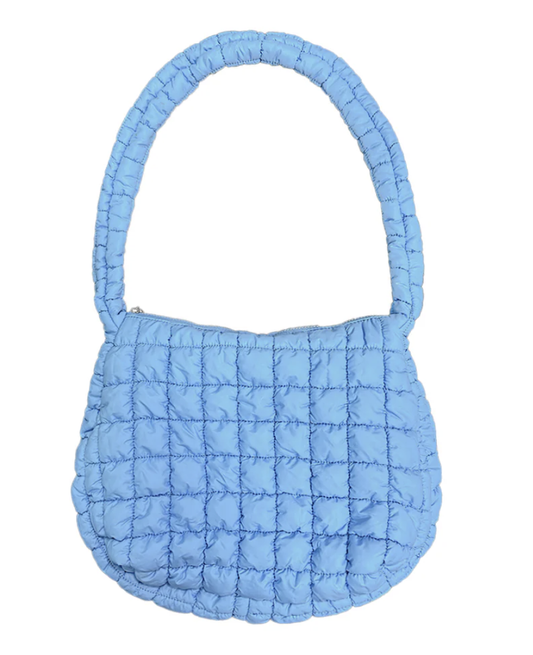 Blue Puffer Tote Bag