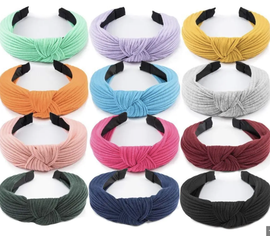 Asst Solid Knot Headbands