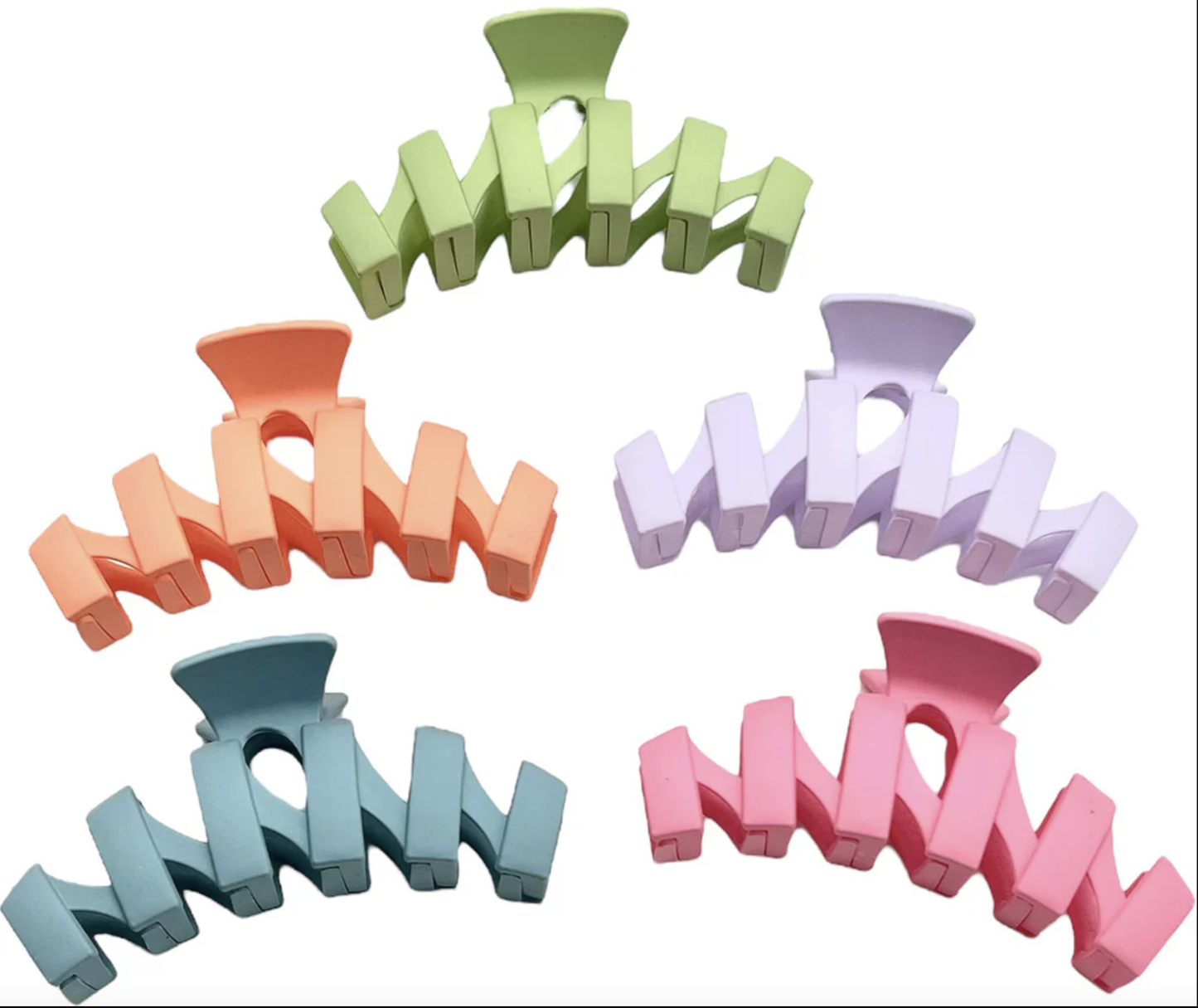 Pastel Zig Zag Hair Claws