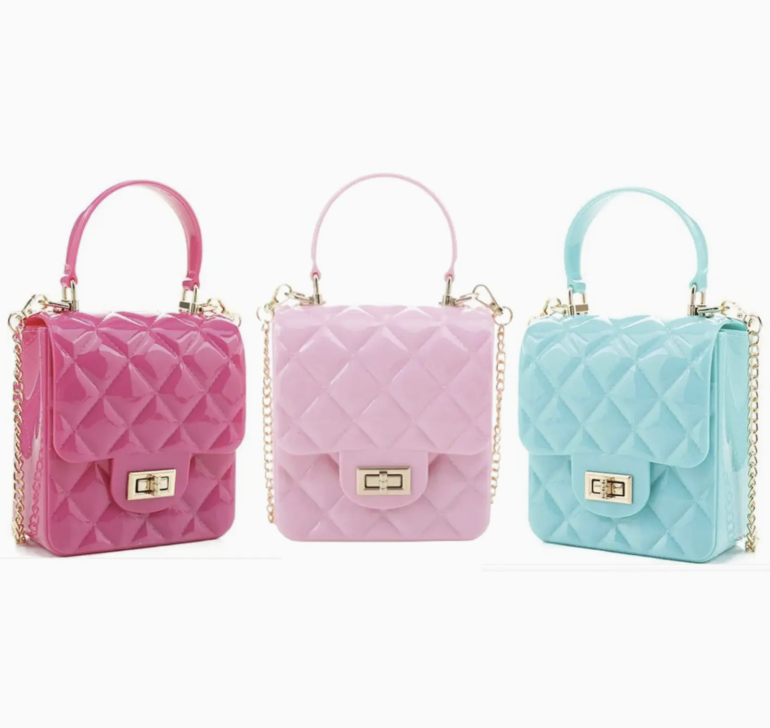 Mini Quilted Jelly Purse Crossbody Gold Chain Bag Handbag