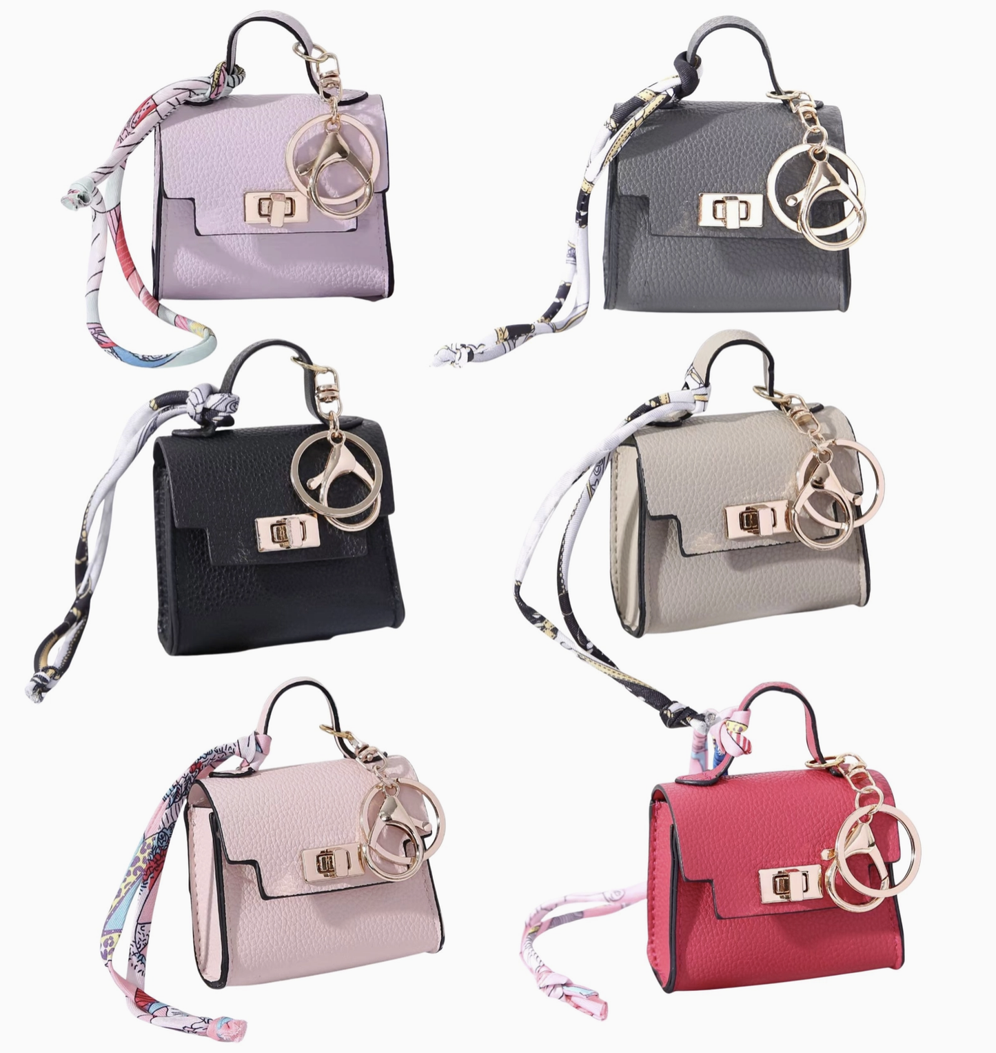Mini Purse Bag Charms Keychains For Totes/Backpacks