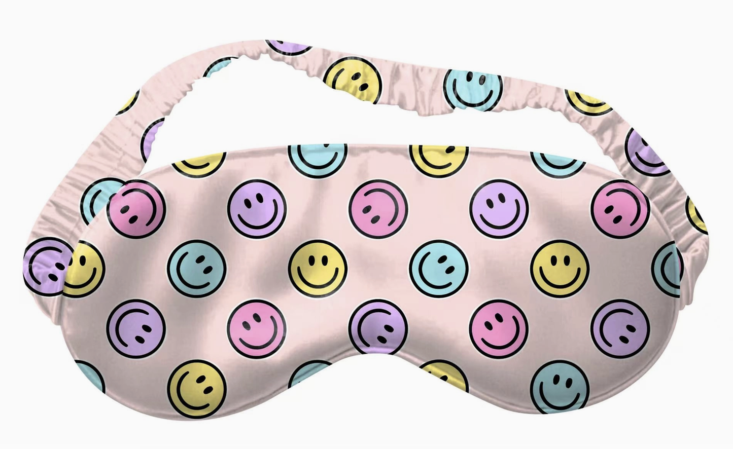Karma Smiley Face Satin Sleep Mask Eye Cover