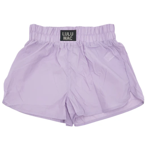 LULU MAC Lavender Solid Youth Shorts