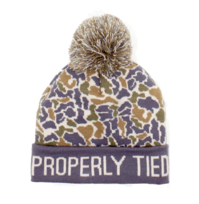 Properly Tied Boys Breck  Beanie Field Camo