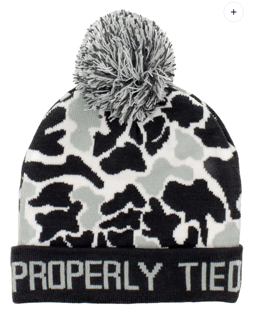 Properly Tied Boys Breck Beanie Polar Camo