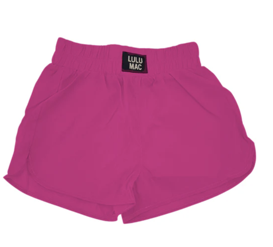 LULU MAC Hot Pink Youth Solid Shorts