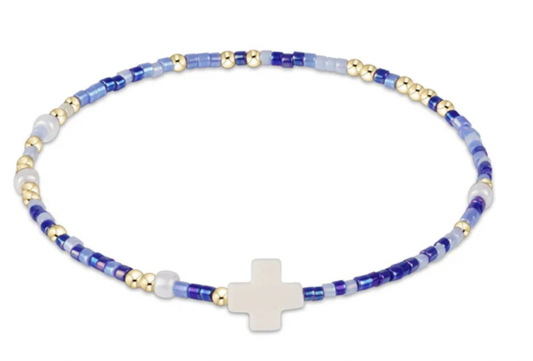 egirl Hope Unwritten Signature Cross Bracelet Is a Smurf's Butt Blue