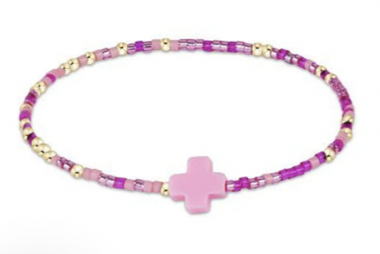 enewton 5.5" egirl Hope Unwritten Signature Cross Bracelet - Back To The Fuchsia