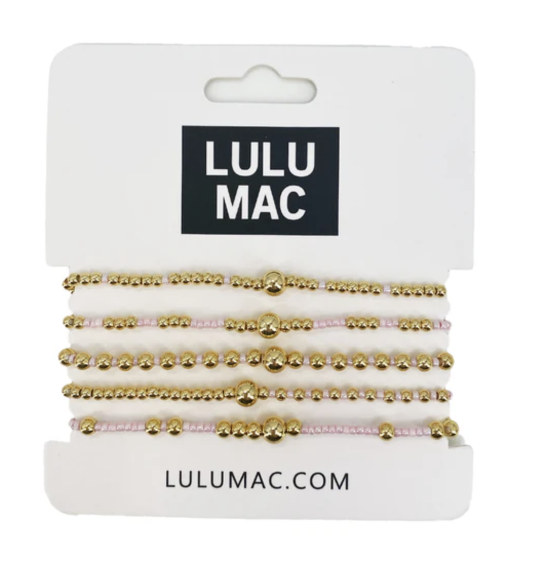 LULU MAC Light Pink Bracelet Stack