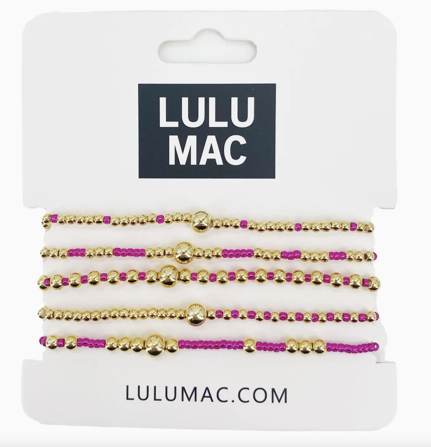 LULU MAC Hot Pink Bracelet Stack