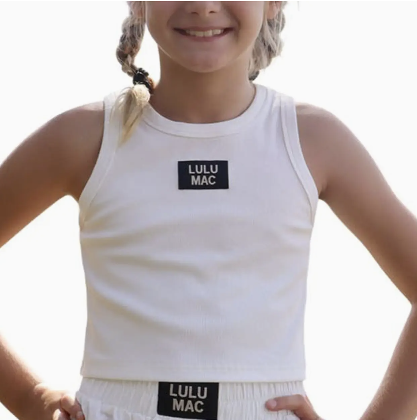 LULU MAC Solid White Tank