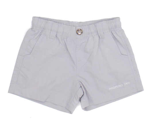 Properly Tied Boys Mallard Short Light Grey 26