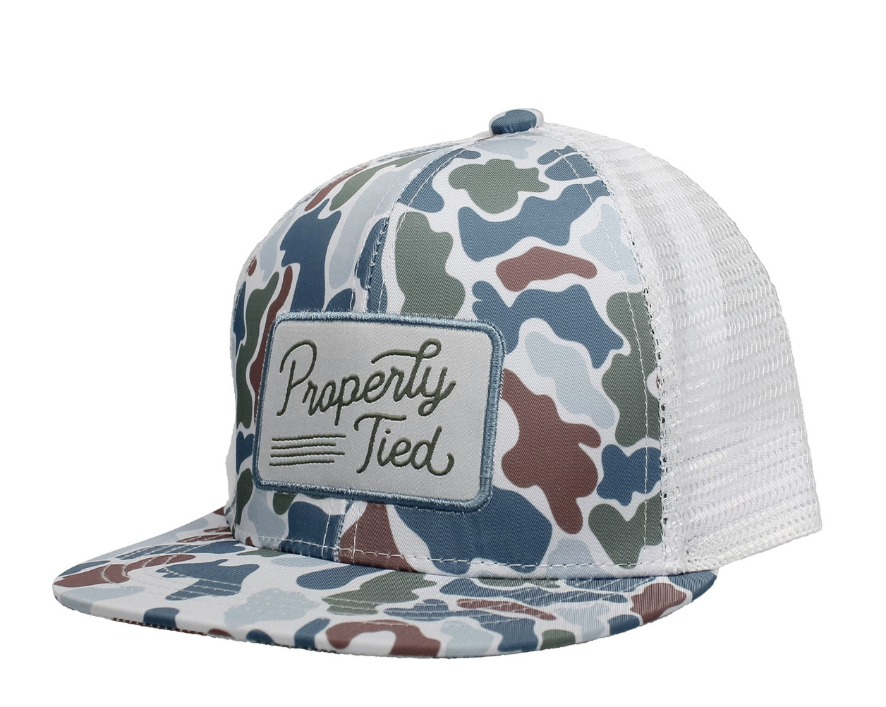Properly Tied Boys Sportsman Trucker Hat Terra Camo
