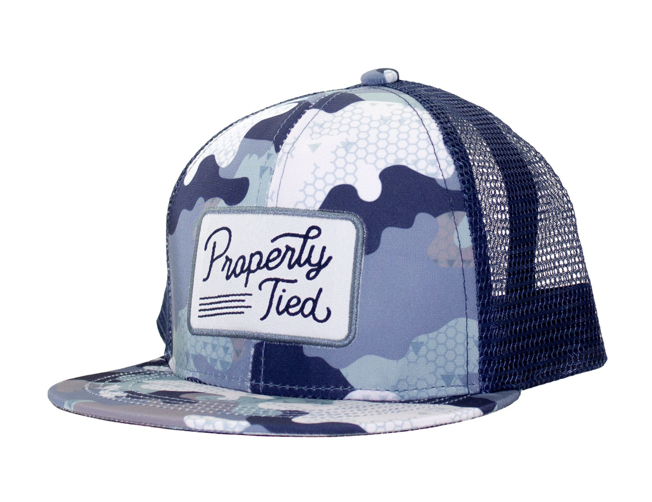 Properly Tied Sportsman Trucker Hat Delta Backwater Camo