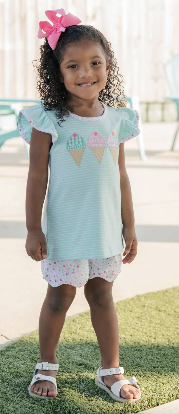 Trotter Street Kids Triple Scoop Flutter Short Set