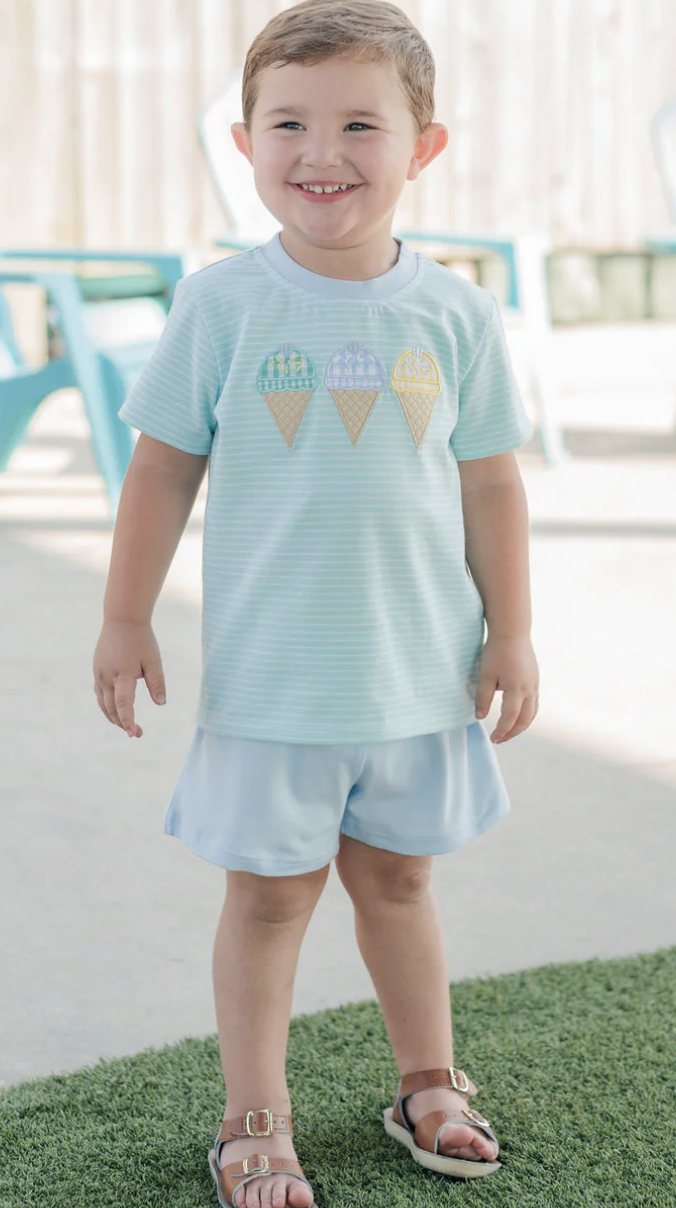 Trotter Street Kids Triple Scoop Short Set
