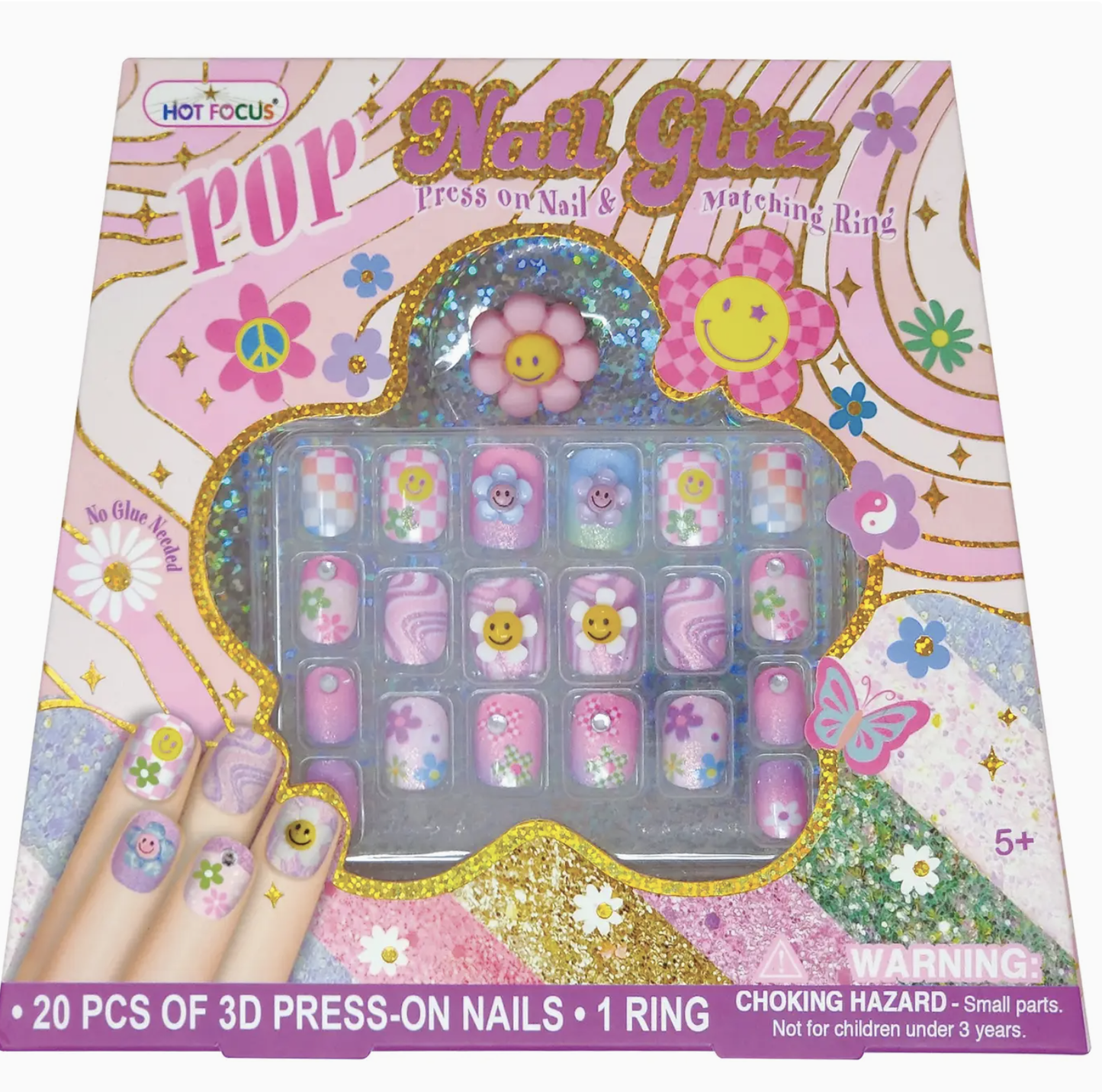 Pop Nail Glitz, Groovy Flower