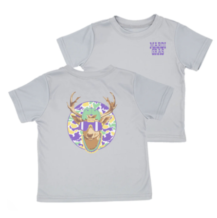 Azarhia Mardi Gras Camo Deer T