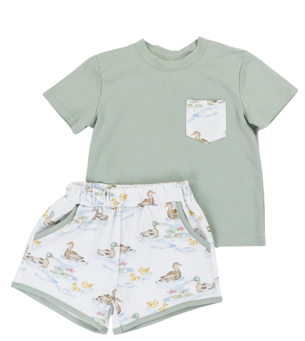 Cypress Row Darling Ducks Beckham Play Short Set