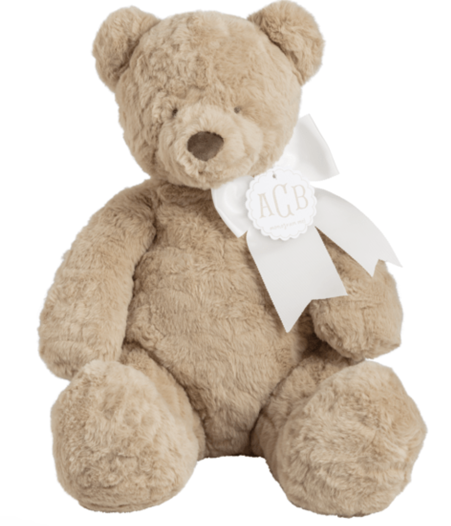 Mud Pie Taupe Large Bear Plush