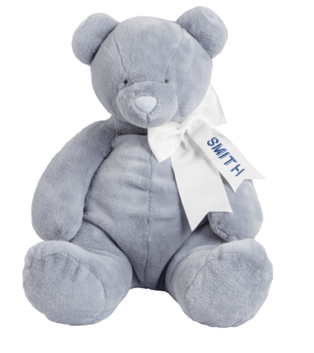 Mud Pie Blue Large Bear Plush