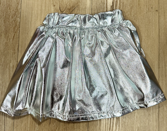 Belle Cher Siver Metallic Skort