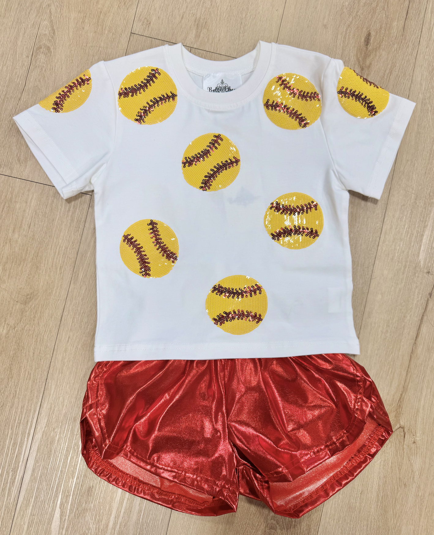 Belle Cher Softball Sequin Tee