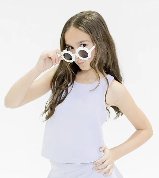 Belle Cher Lavender Razorback Top