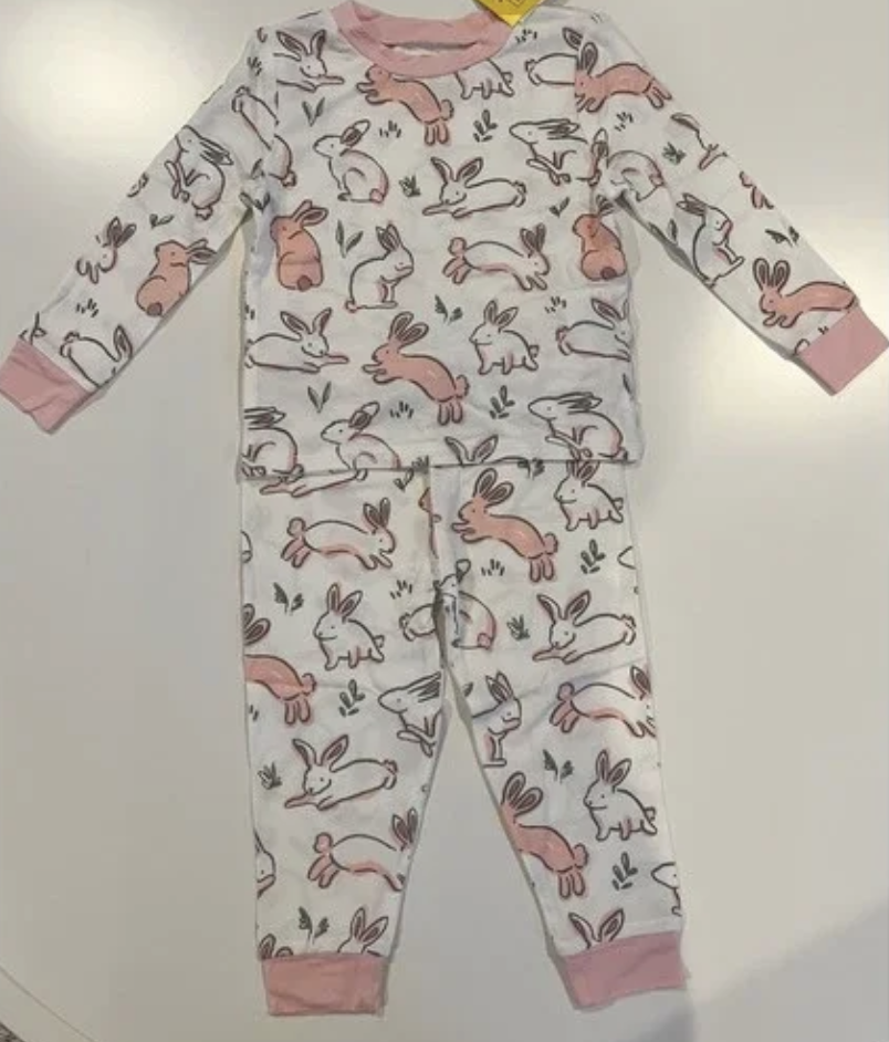 Mud Pie Pink Bunny Pajama Set - 5T