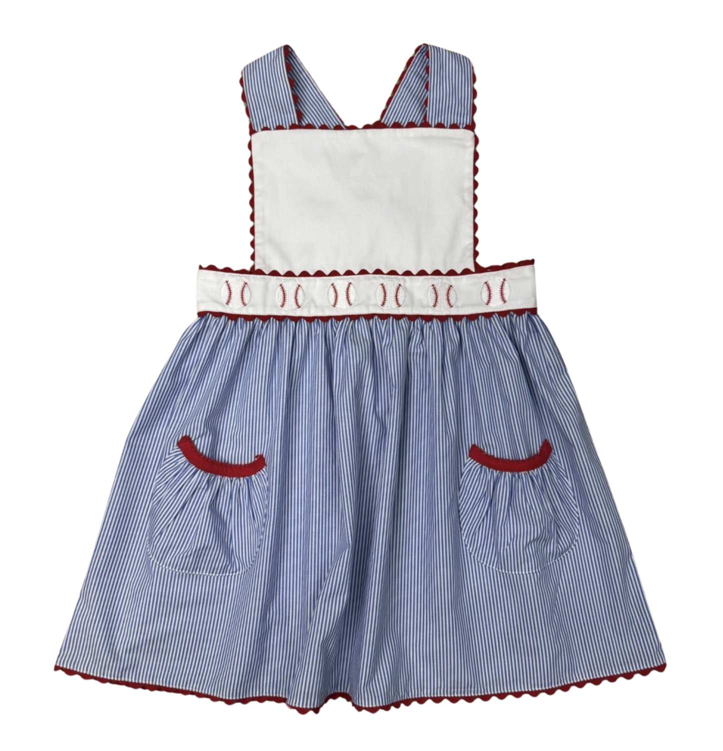 Whimsy Bay Classic Baseball Ric Rac Dress