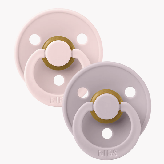 BIBS Colour Pacifiers 2 Pack - Blossom/Dusky Lilac