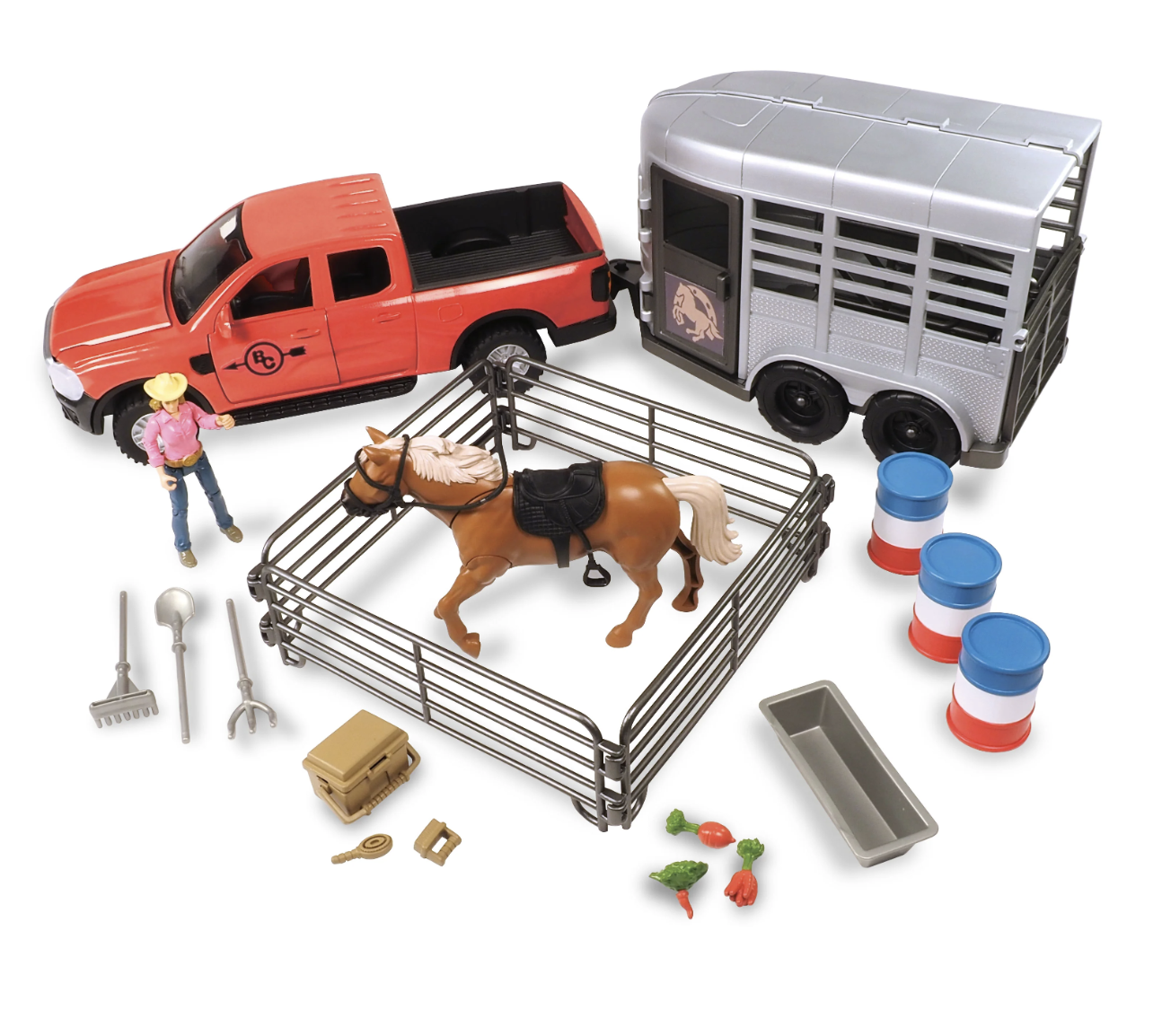 Big Country Toys Truck & Horse Trailer Playset