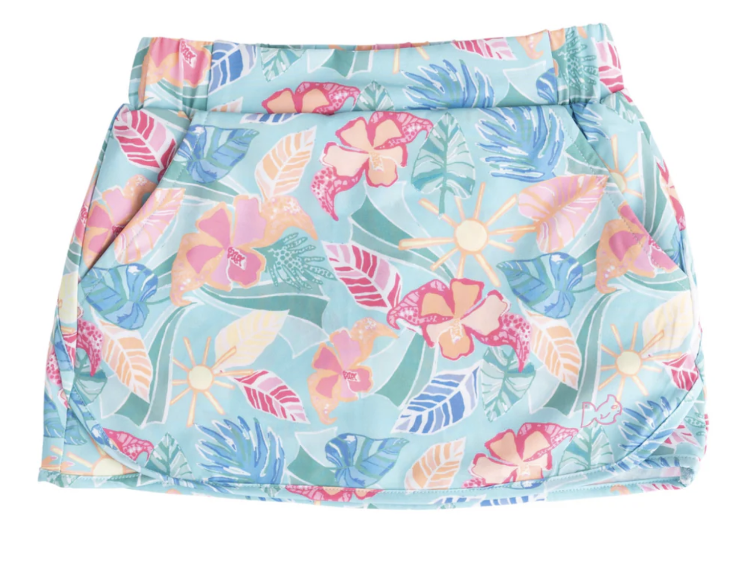 Prodoh Girls' Carolina Catch Skort — Tropical Palm Print