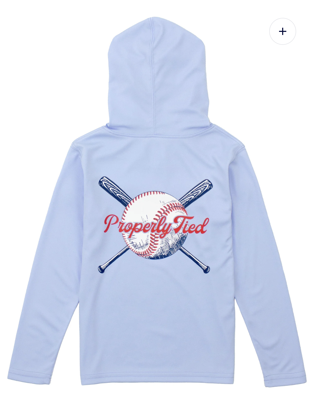 Properly Tied Boys Shade Performance Hoodie Play Ball Light Blue