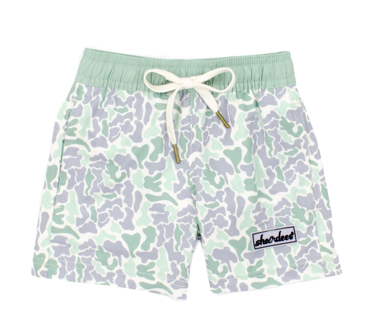Properly Tied Boys Shordees Swim Trunk Sage Camo