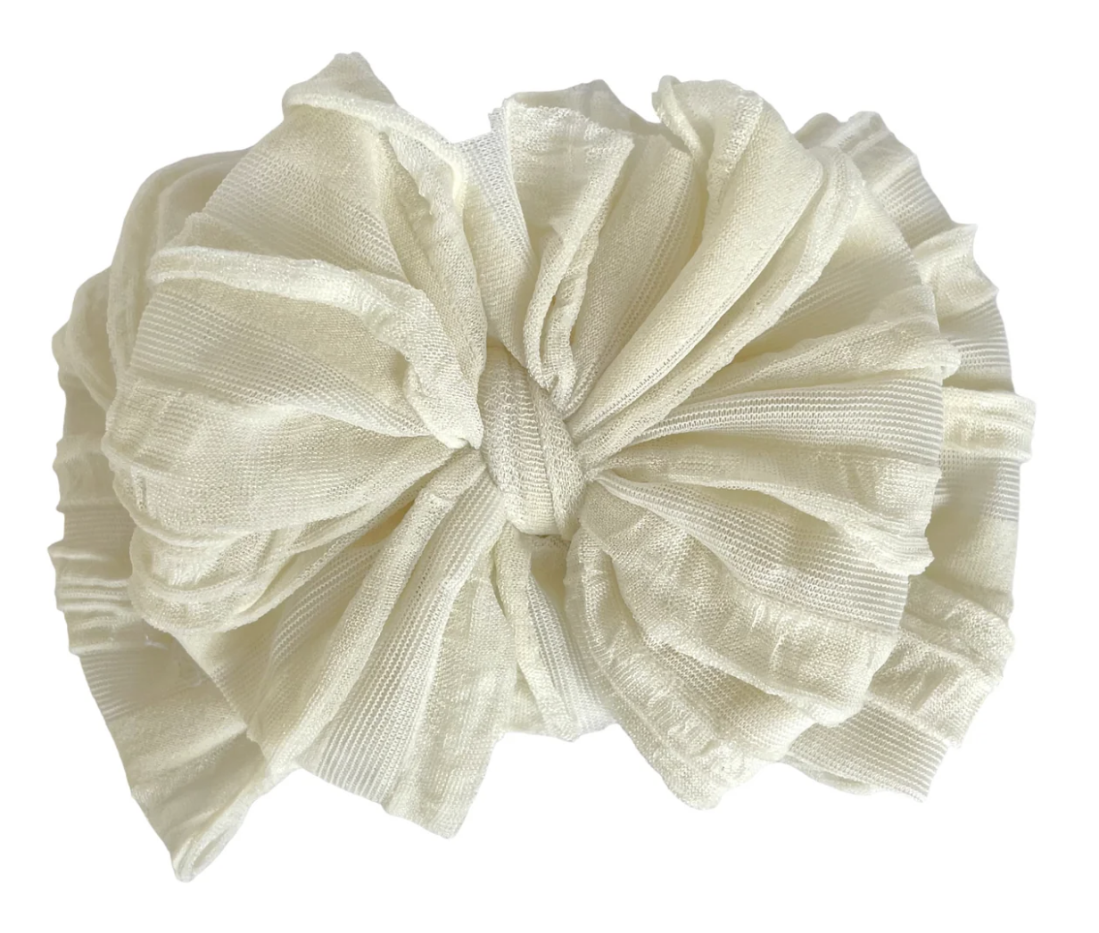 In Awe Ruffled Headband- Ivory