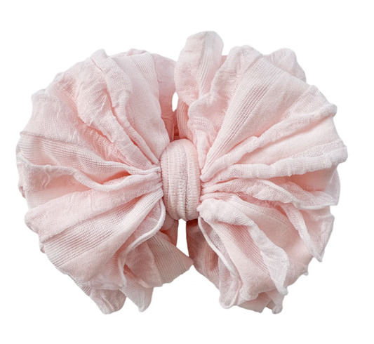 In Awe Ruffled Headband- Ballet