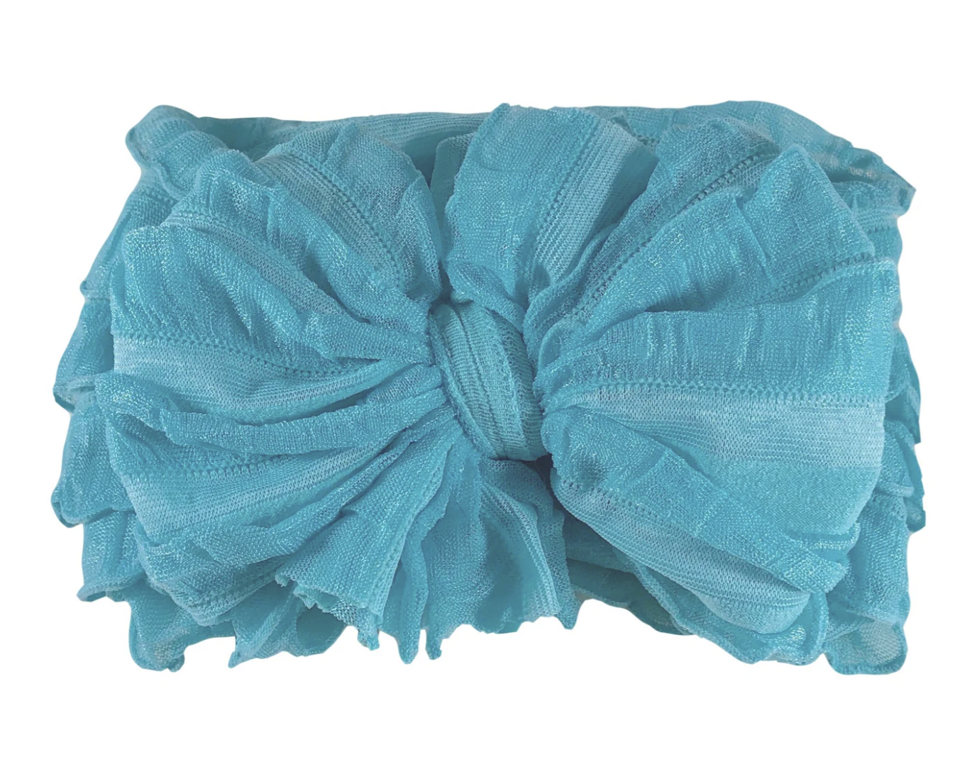 In Awe Ruffled Headband- Lagoon