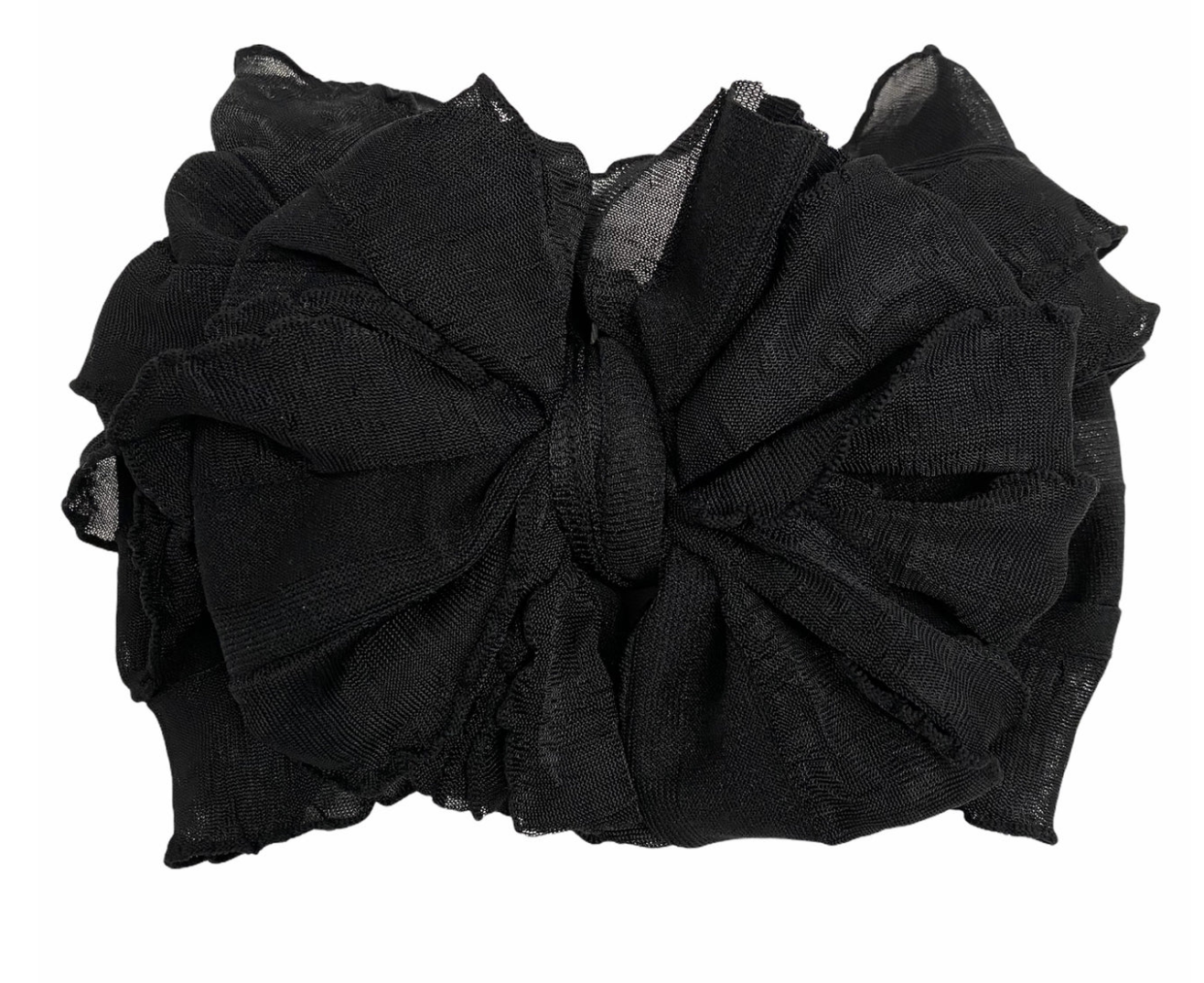 In Awe Ruffled Headband- Black