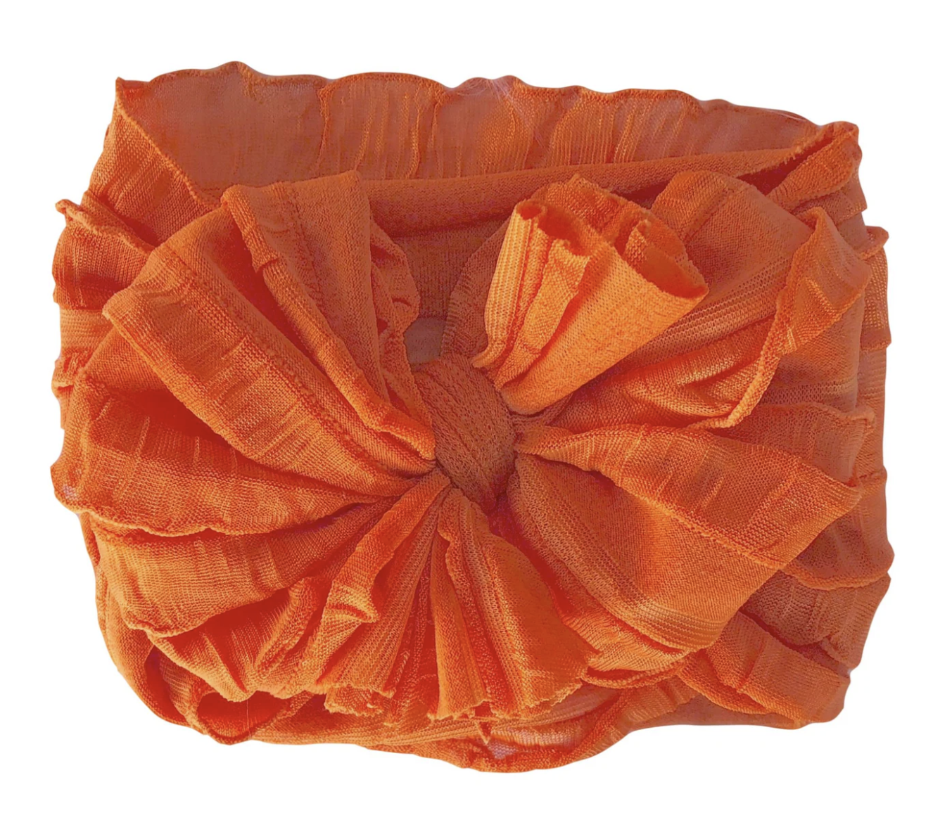 In Awe Ruffled Headband- Orange