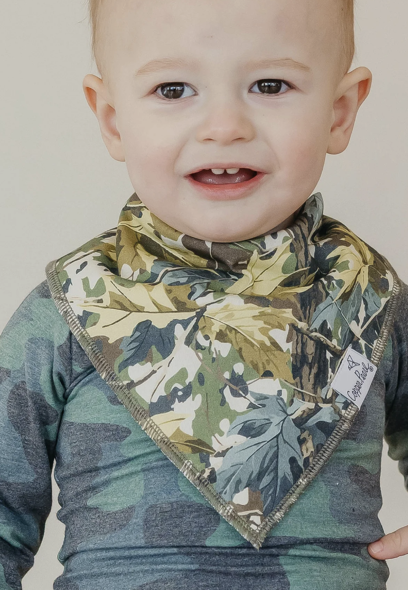 Copper Pearl 4pk Bandana Bib- Hunter