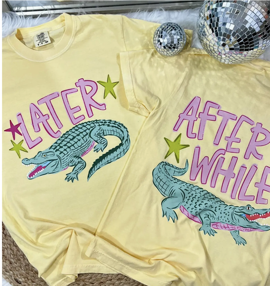 Later Alligator Youth Tee - Yellow