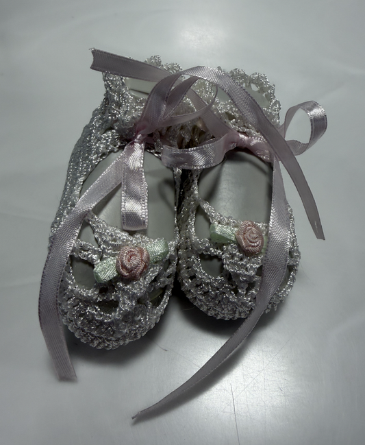 Marion's Child Rosy Heirloom Baby Booties
