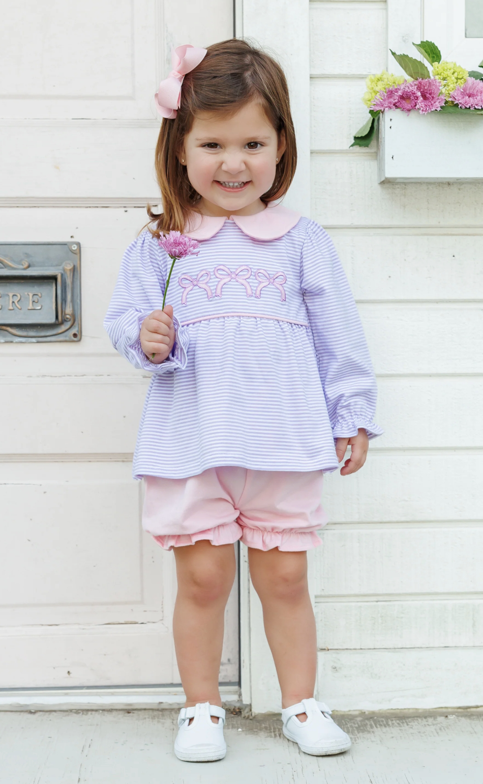 Trotter Street Kids Bow Bloomer Set