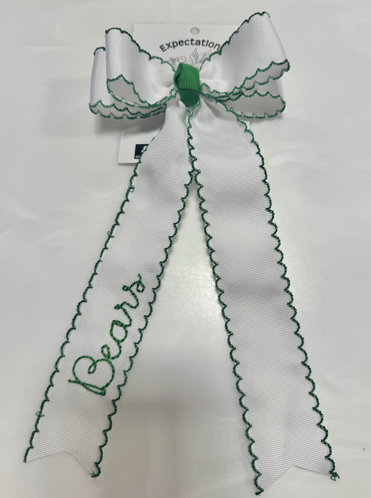 Moon Stitch Cheer Bow- BEARS