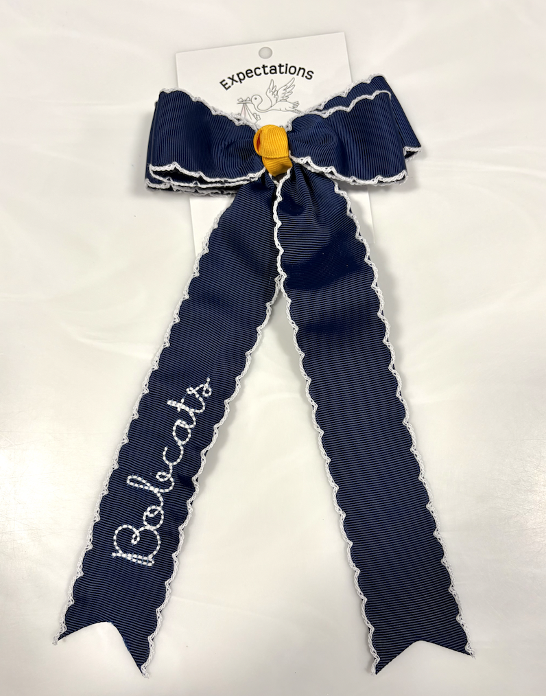Moon Stitch Cheer Bow BOBCATS