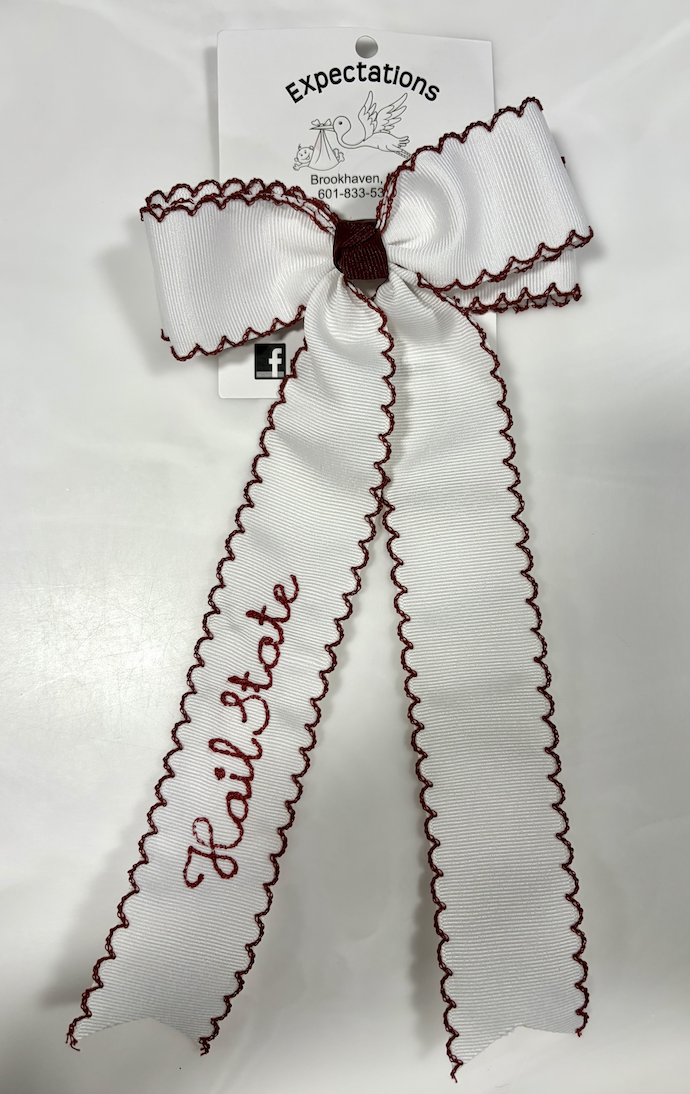 Moon Stitch Cheer Bow Bulldogs
