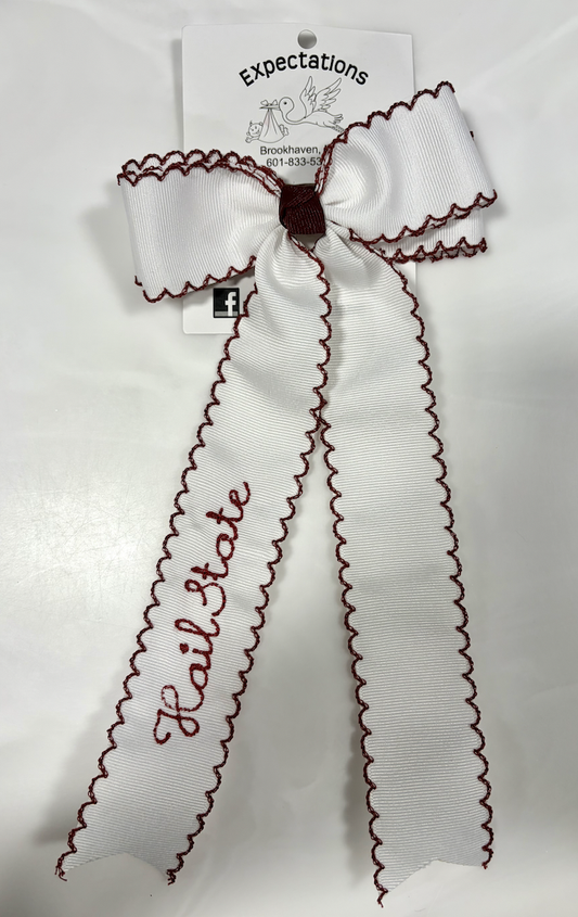 Moon Stitch Cheer Bow Bulldogs