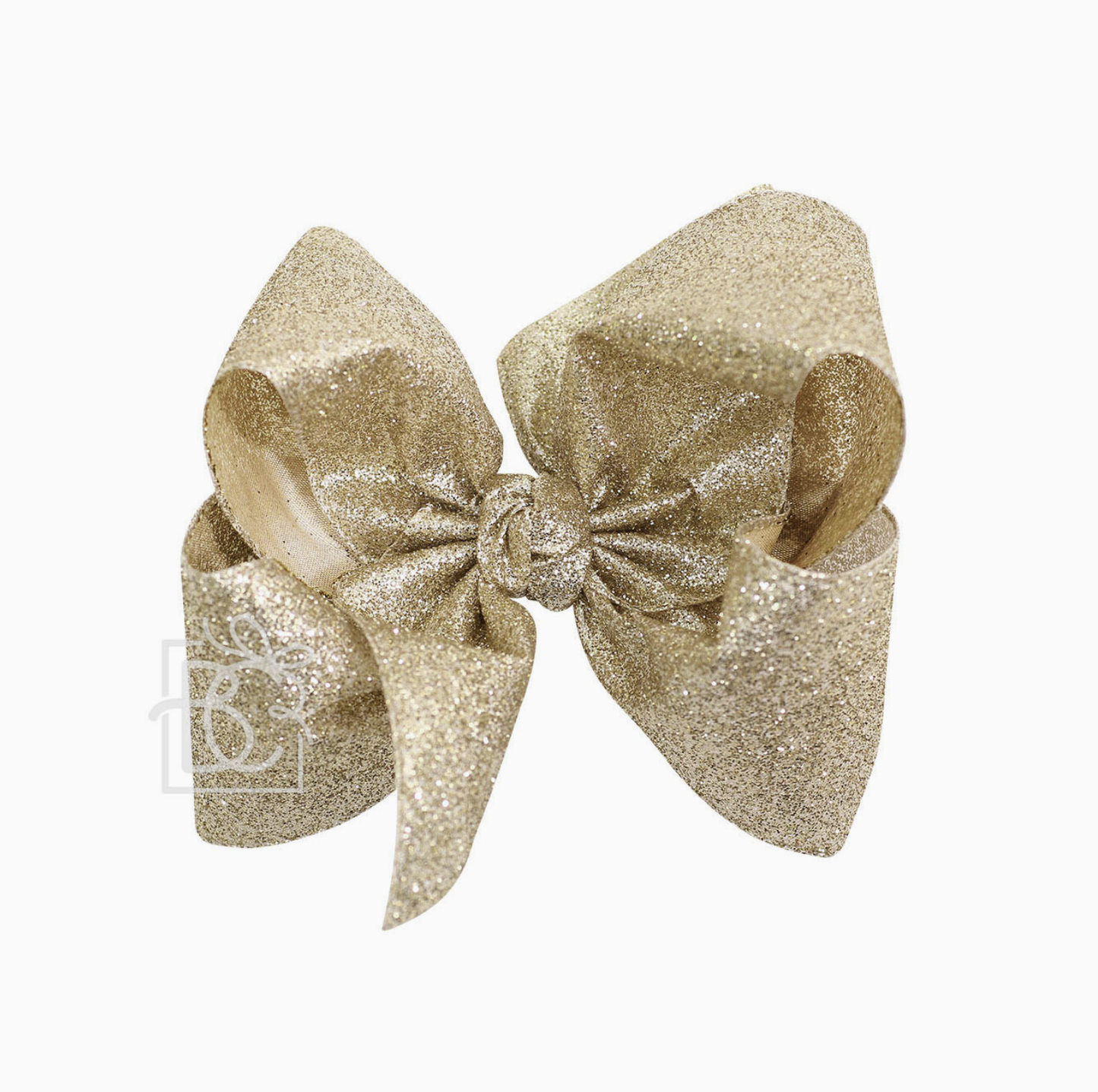 4.5" Glitter Metallic Bow - Champagne